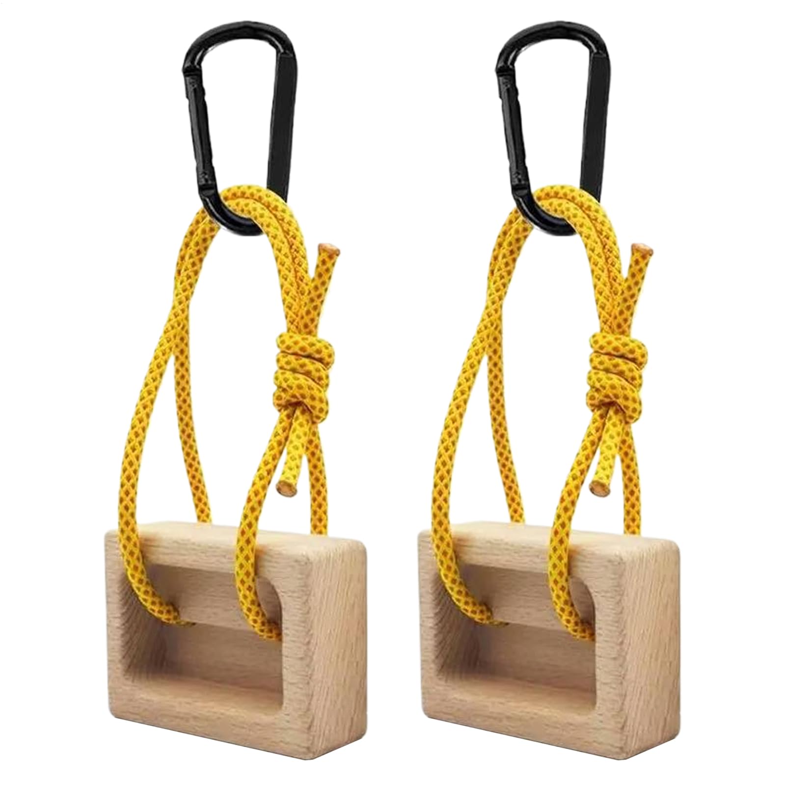Portable Hook Board - 1 Pair Wooden Fingerboard Pull-Up, Climbing Board for Strength Training, Lightweight Design, Grip Enhancement Tool, Climbers Tree Hand Playground Indoor Outdoor Doorway Use