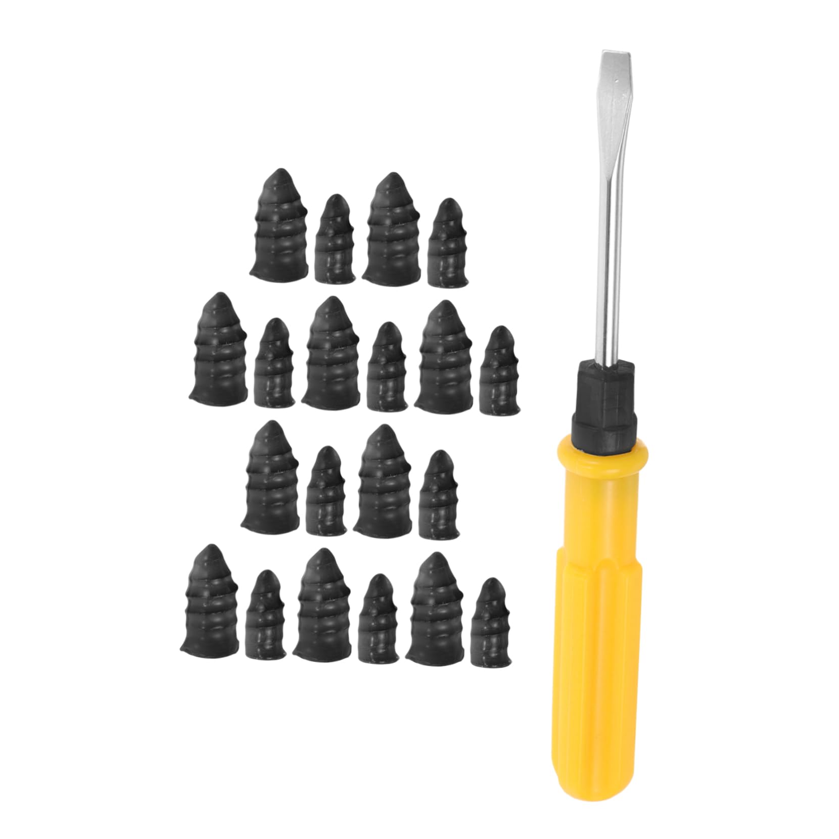 SOLUSTRE 5sets Riparazione Pneumatici Per Auto e Kit Con Chiodi Di Riparazione Grandi e Piccoli e Cacciavite Soluzione Pratica e Veloce Per Forature Pneumatici Tubeless