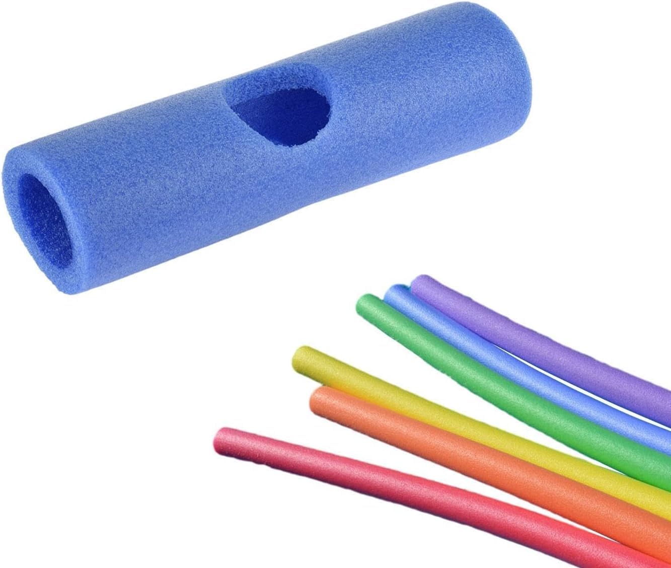 Foam Pool Noodle Connector,0-7 Holed Foam Water Raft Stick, Versatile Swimming Stick Holed Connector, for Backyard Home Family Youth Teens Friends Boys Girls (1Hole)