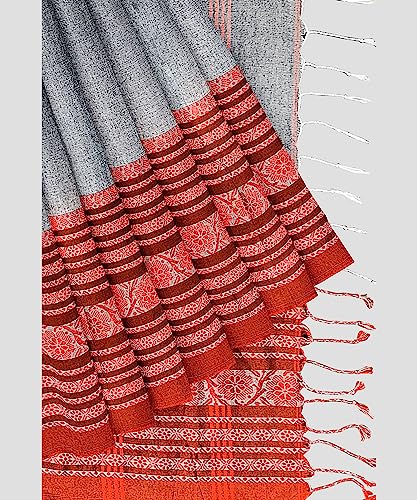Image of eC ESHA'S COLLECTION Women's Cotton Blend Begumpuri Handloom Saree With Unstitched Running Blouse Piece