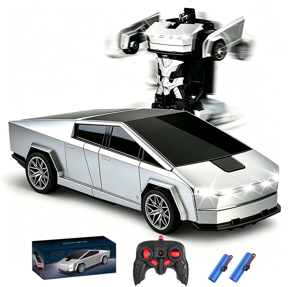 Remote Control Cyberpickup Toy Transform Robot Toy for Boys Girls 2.4Ghz RC Car 2 in 1 Transforming...