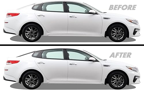 Revestimiento de vinilo opaco cromado para ventana Kia Optima 2016-2020 (negro brillante) Revestimiento de vinilo opaco cromado para ventana Kia Optima 2016-2020 (negro brillante)