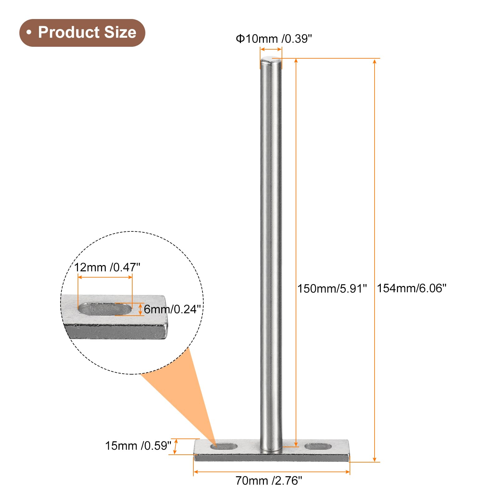 uxcell 8 soportes flotantes para estantes de 6 pulgadas, soporte oculto para estantes flotantes de madera, color plateado