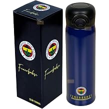 Fenerbah e 500ml Lisansl   ift Katl  Paslanmaz  elik Rahat  im A zl kl  Termos 6 Saat S cak So uk Hediye Kutulu