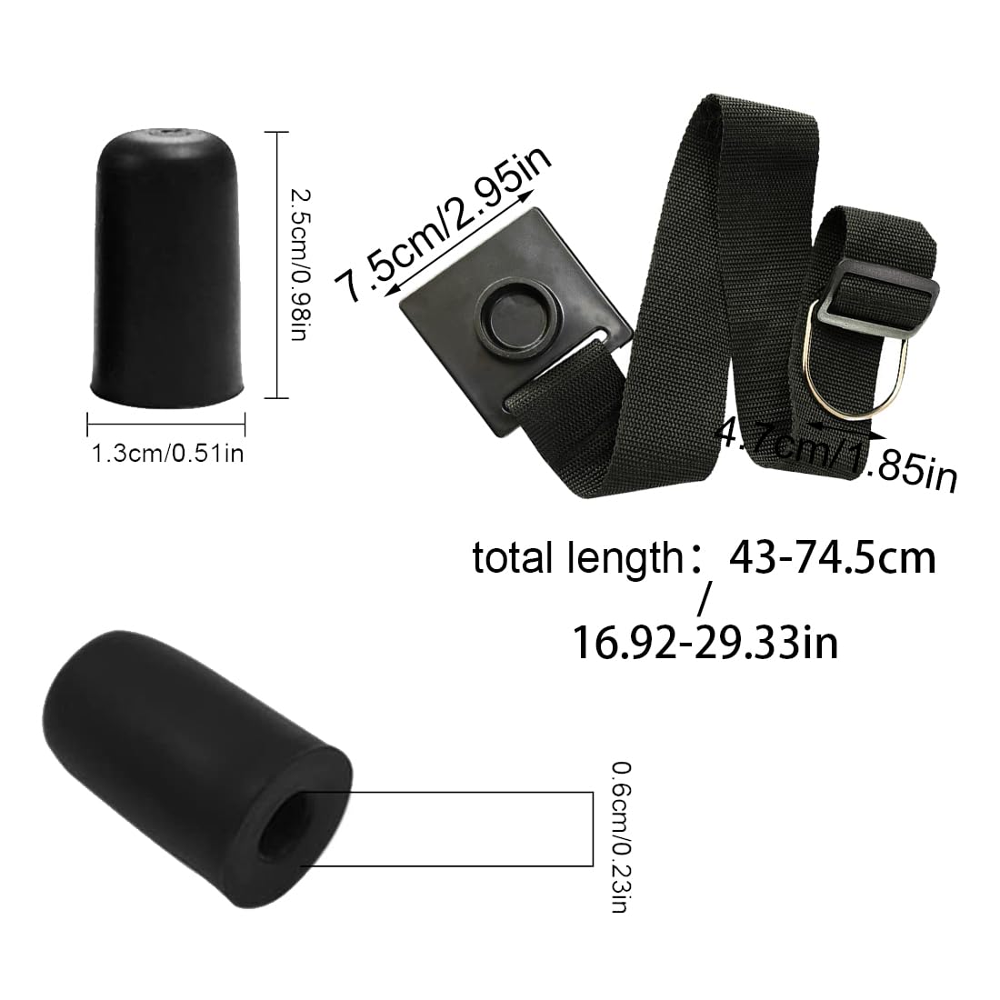 Cello Stand Holder Violoncelle Anti-Dérapant Ceinture avec 2 Pièces Violoncelle Fin Pin Violoncelle Fin Pin Capuchon en Caoutchouc
