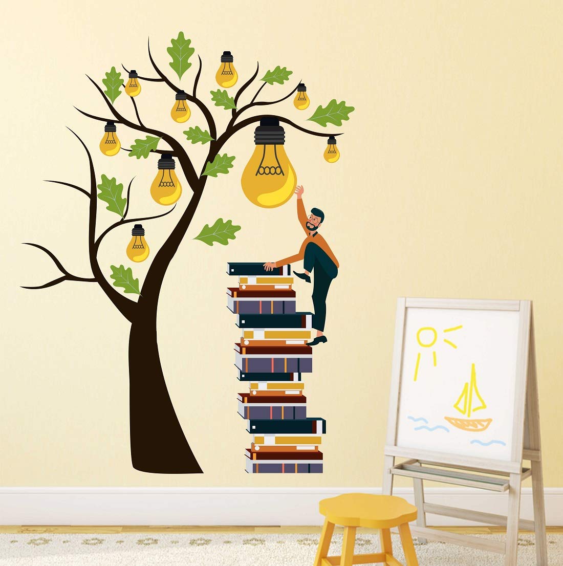 Library Books Large Vinyl Wallsticker(80 cm x 60 cm)-image-4