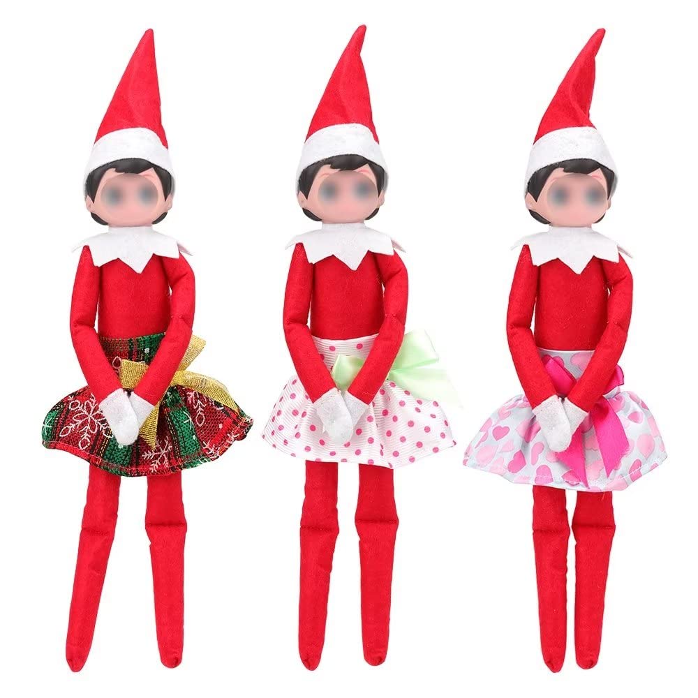 Miunana 3 Pcs Skirts Set Christmas Doll Clothes Party Grown Skirts for 11.5 Inch Doll Clothes（Not Include Doll）