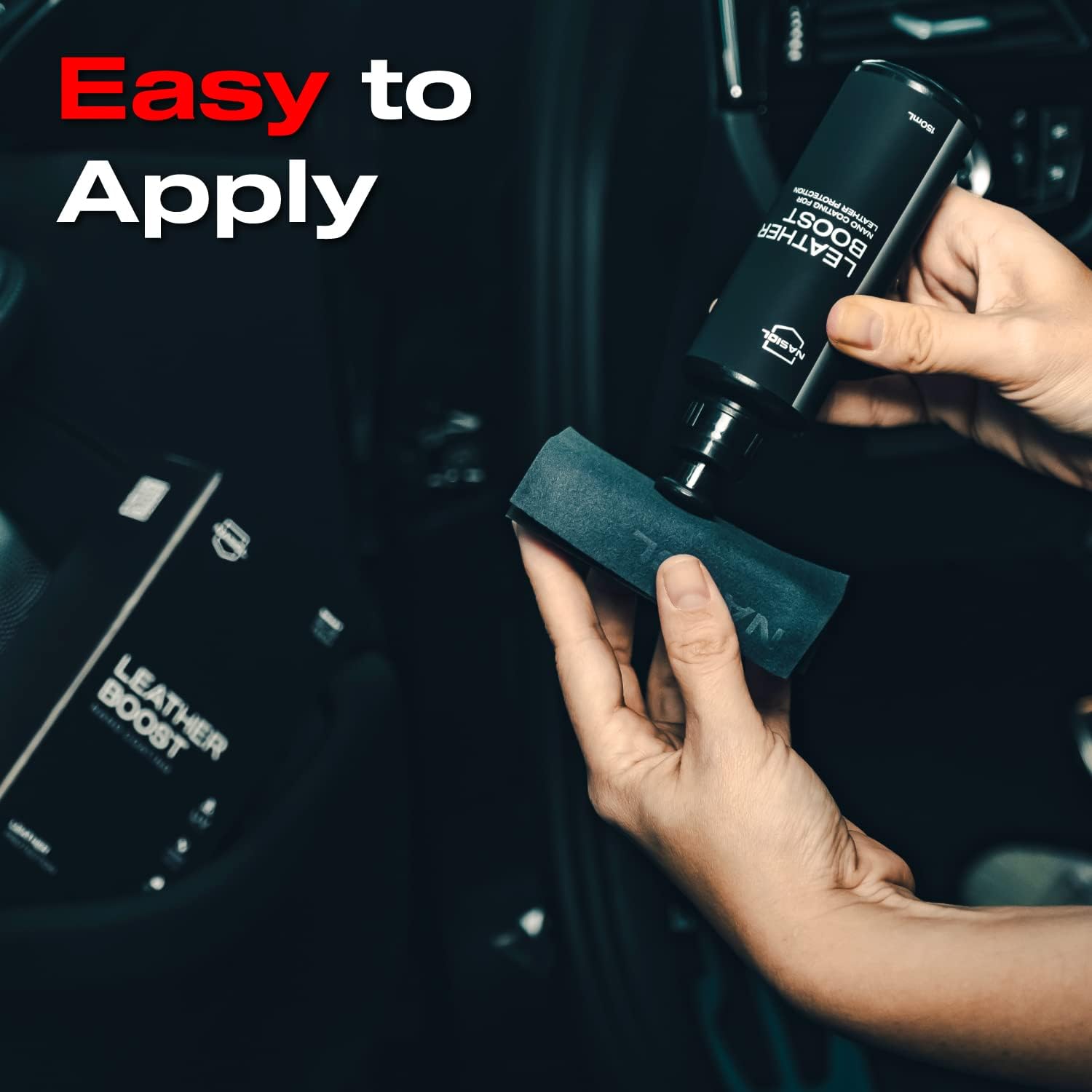 Nasiol Leatherboost Nano Coating for Leather Protection and Conditioner, 5.07 Fl Oz, UV Protection, Prevent Cracking Or Fading Of Leather, Car Interior Care, Furnitures, Apparel, Shoes, Boots and More
