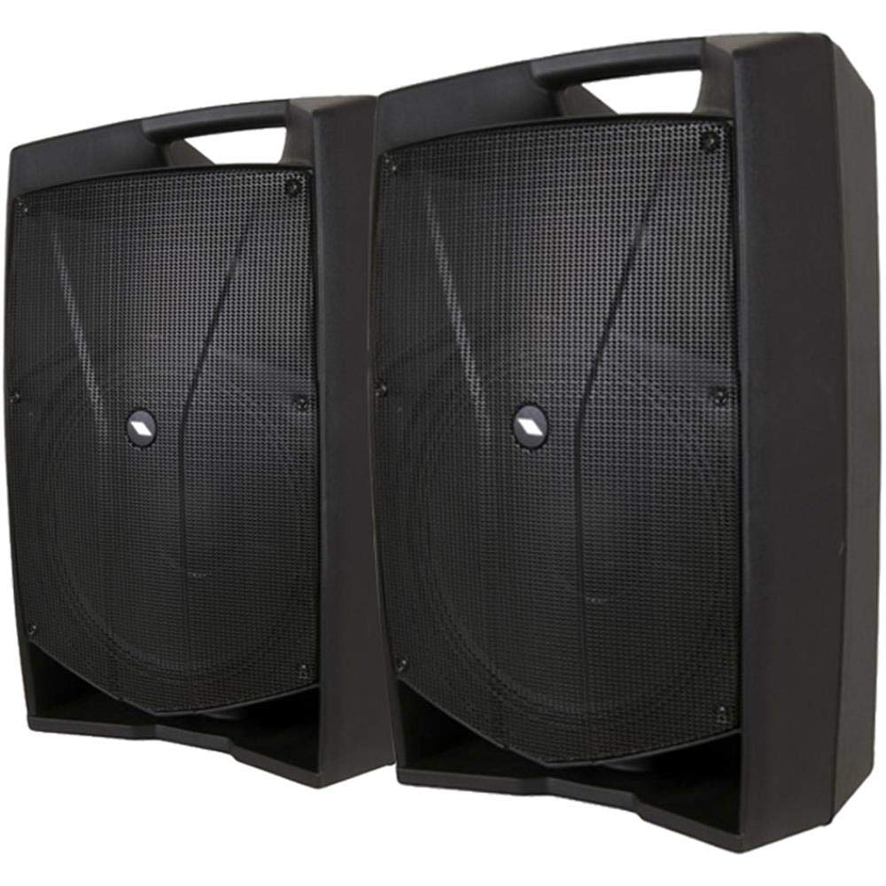 Proel V15PLUS - Coppia di Cassa Monitor Diffusore Audio bi-amplificato a 2 vie da 1200W di Picco (600w di picco per Cassa), Nero