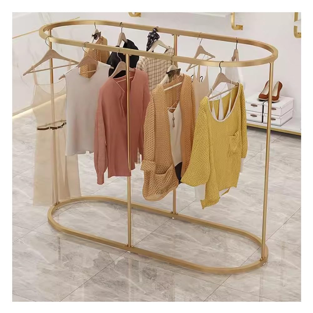 Heavy Duty Metal Clothes Rail Rack - Multi-Functional Hanging for Bedroom Storage & Display - Sturdy Rounded Rod for Clothes, Coats & Accessories