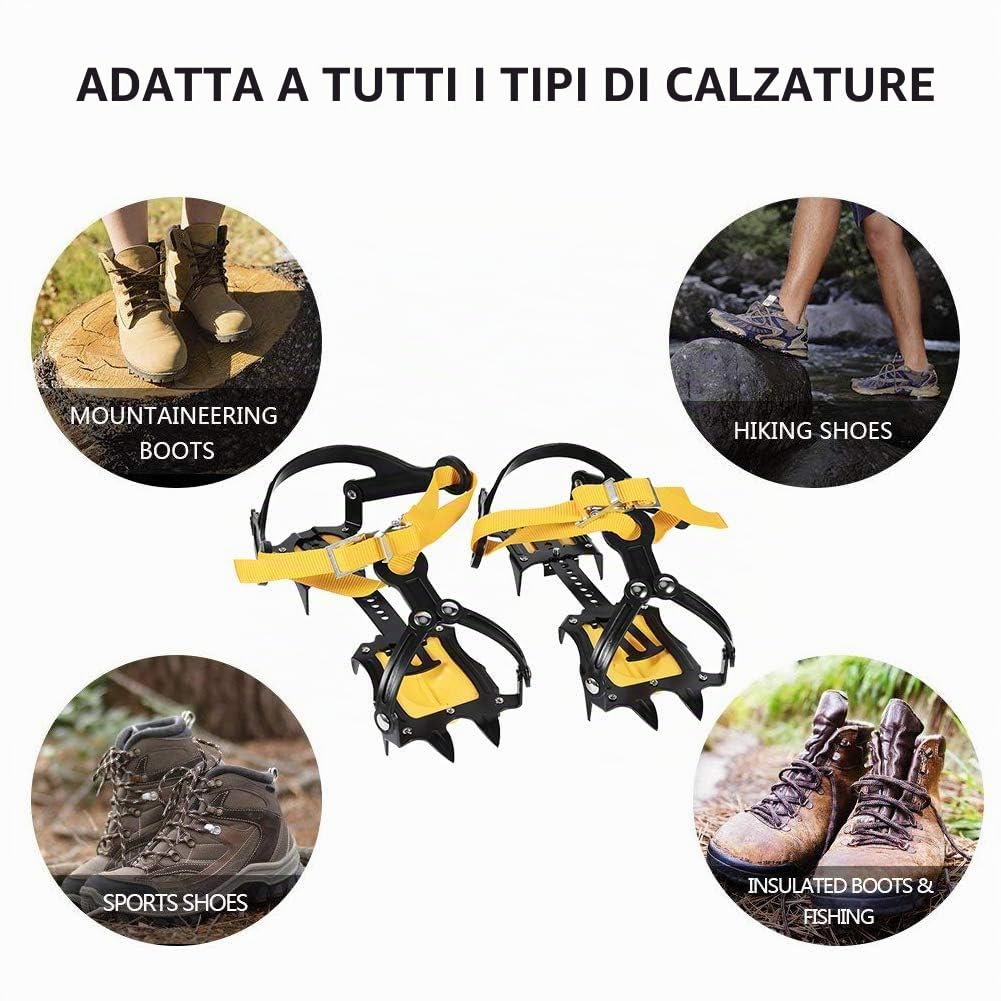 VGEBY Cramponi per dispositivo di trazione - Ramponi da alpinismo antiscivolo - Cintura da sci per proteggere i tacchetti su ghiaccio e neve