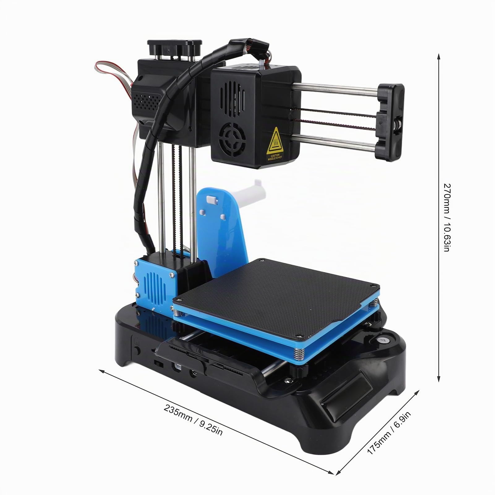 Piccola Stampante 3D, Design Compatto Design Desktop Machine 3D Portatile 3D con Piattaforma Magnetica Staccabile per Educazione Domestica Appassionati Fai -da -te Studenti (Plug)
