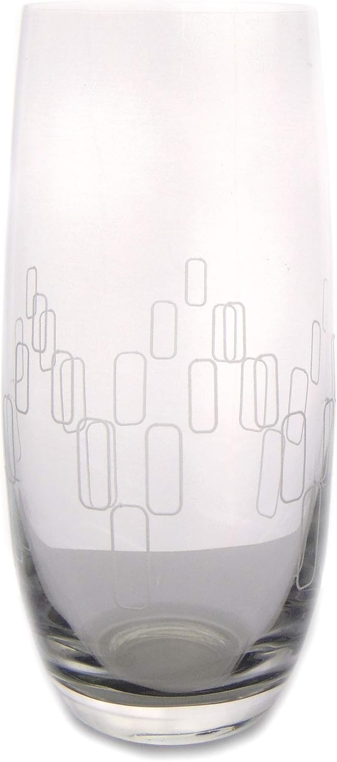 Elegant and Modern Decorative Club Rainbow Design Cocktail Highball Glass Set for Parties, Events, Wedding, Birthday Programs, and Home Bar - 12 oz Glasses, Set of 6, Assorted Colors