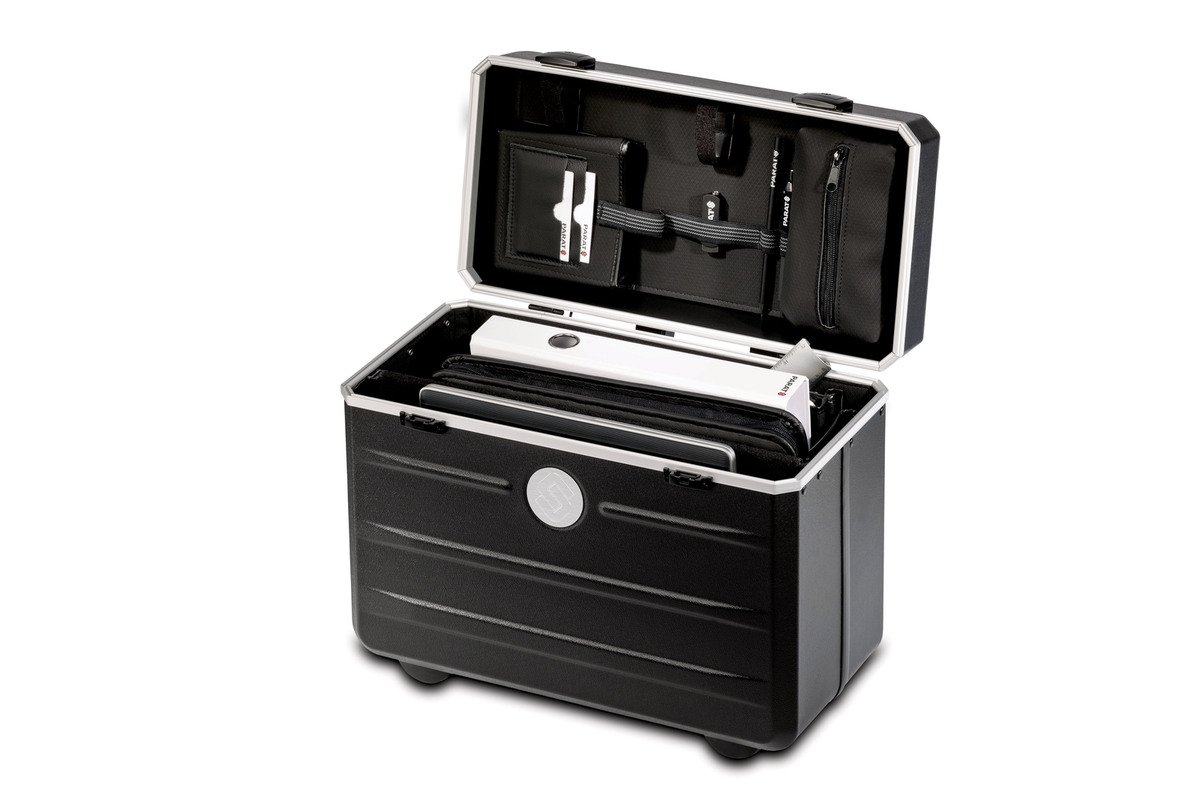 Parat Arbeitstasche PARADOC TronX (mit gepolstertem Notebookfach, Dokumentenfach; Rollen, Material: X-ABS-Kunststoff; schwarz (leer - ohne Inhalt))