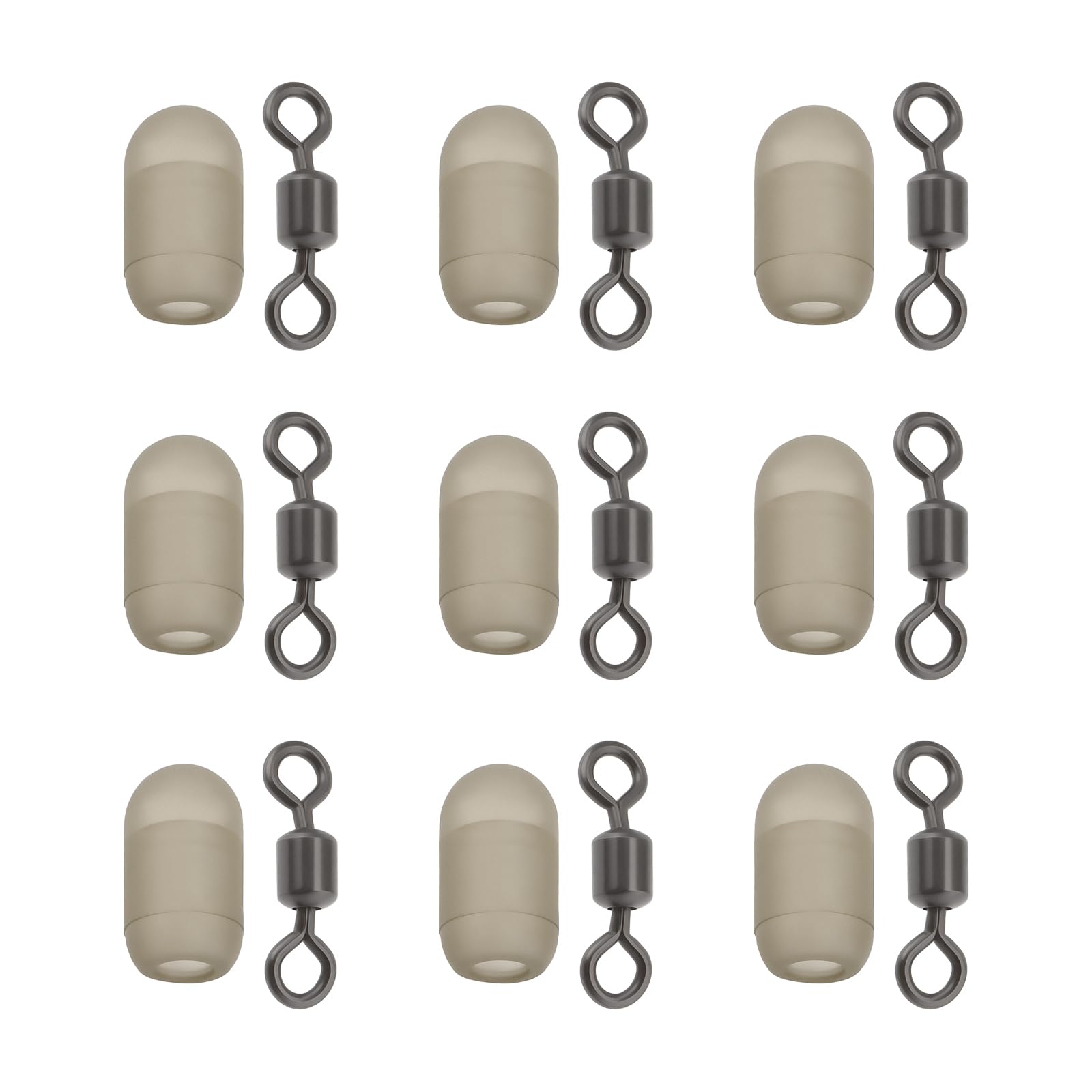 Briny River 20Pcs Small Size Swivel Stop Anti Entanglement Beads Suitable for Maximum 0.22mm Line