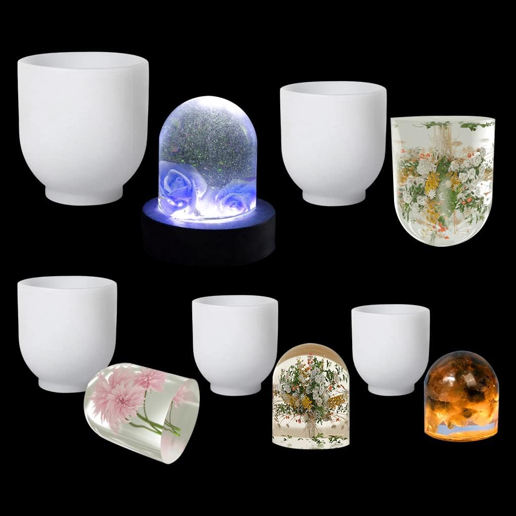 FineInno 5 Pcs Resin Cylinder Molds,Large Epoxy Resin Molds