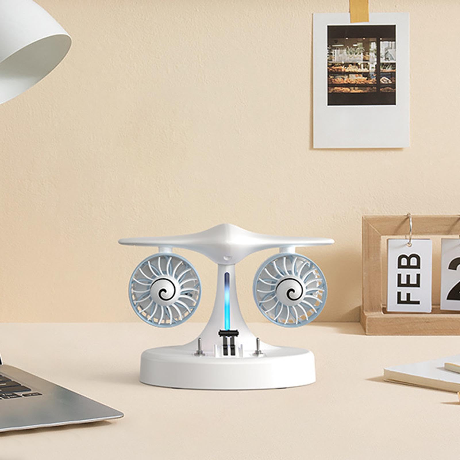 Ventilador de Escritorio Recargable Portátil con Nebulización Doble | Ventilador Personal de Escritorio Pequeño y Silencioso para Oficina en Casa Apartamento Escuela Salón Verano Viaje Camping