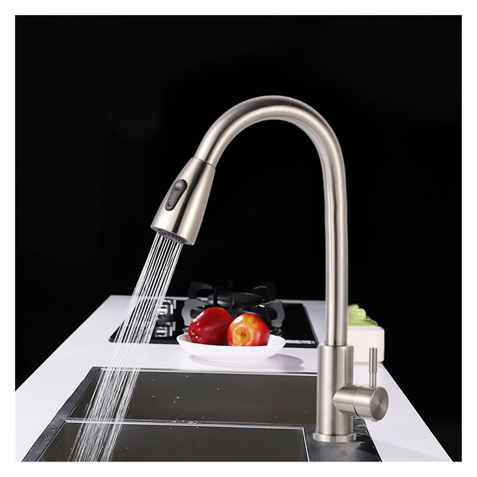 Ersatz-Wasserhahnkopf mit 360 Grad, 2 Modi, Spülbecken, Küche, ausziehbarer Wasserhahn, Sprühgerät, Beschichtungsdüse, Wasser, einfache Installation (D)