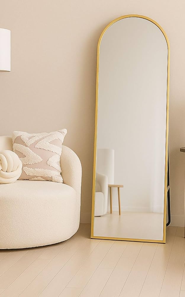 スタンドミラー アーチ型 ゴールド 160cmx50cm 全身鏡 壁掛け 姿見 楽天市場】レビュー特典あり 鏡 スタンドミラー 全身 姿見鏡