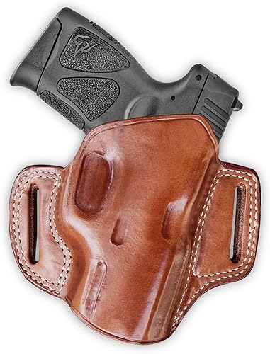 Premium The Ultimate - Funda de piel para panqueques OWB, parte superior abierta, se adapta a Taurus G3c 0.354 in Compact 3.20'' BBL, dibujo a mano