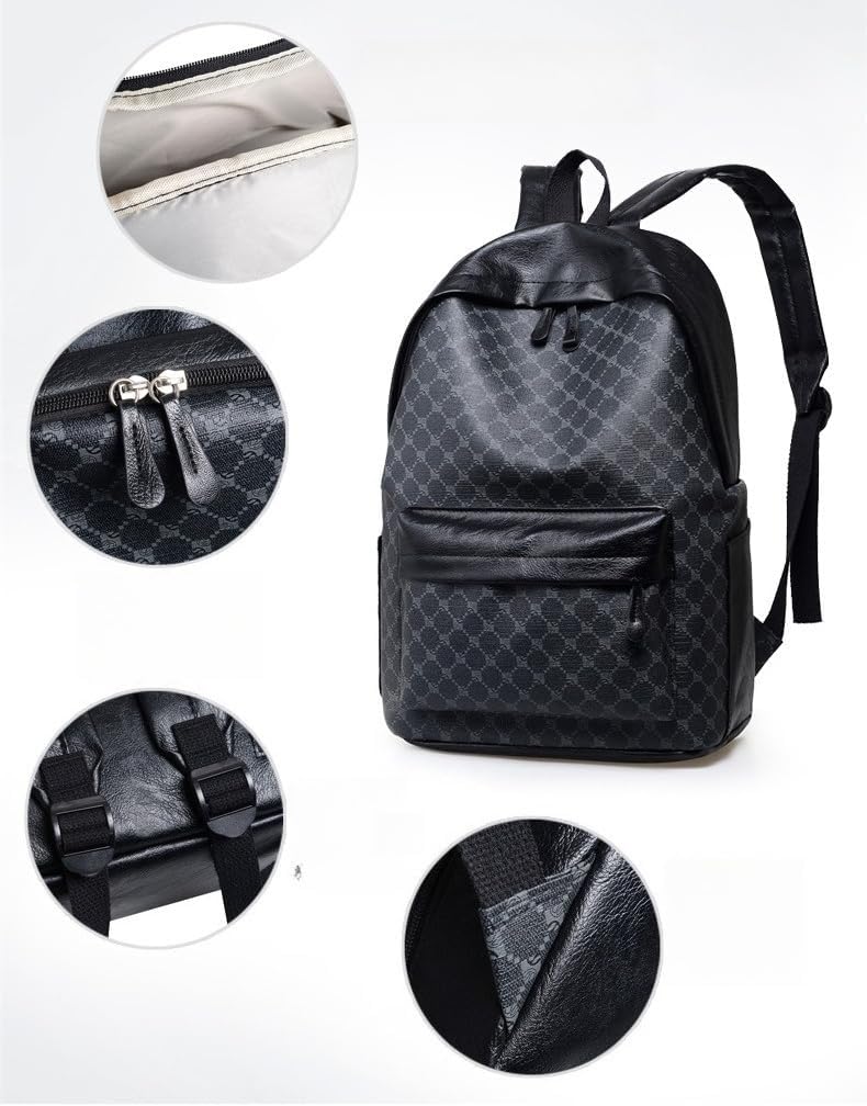 Unisex business Laptop Backpacks,men's women's fashion travel waterproof leather backpack. (COLOR4)