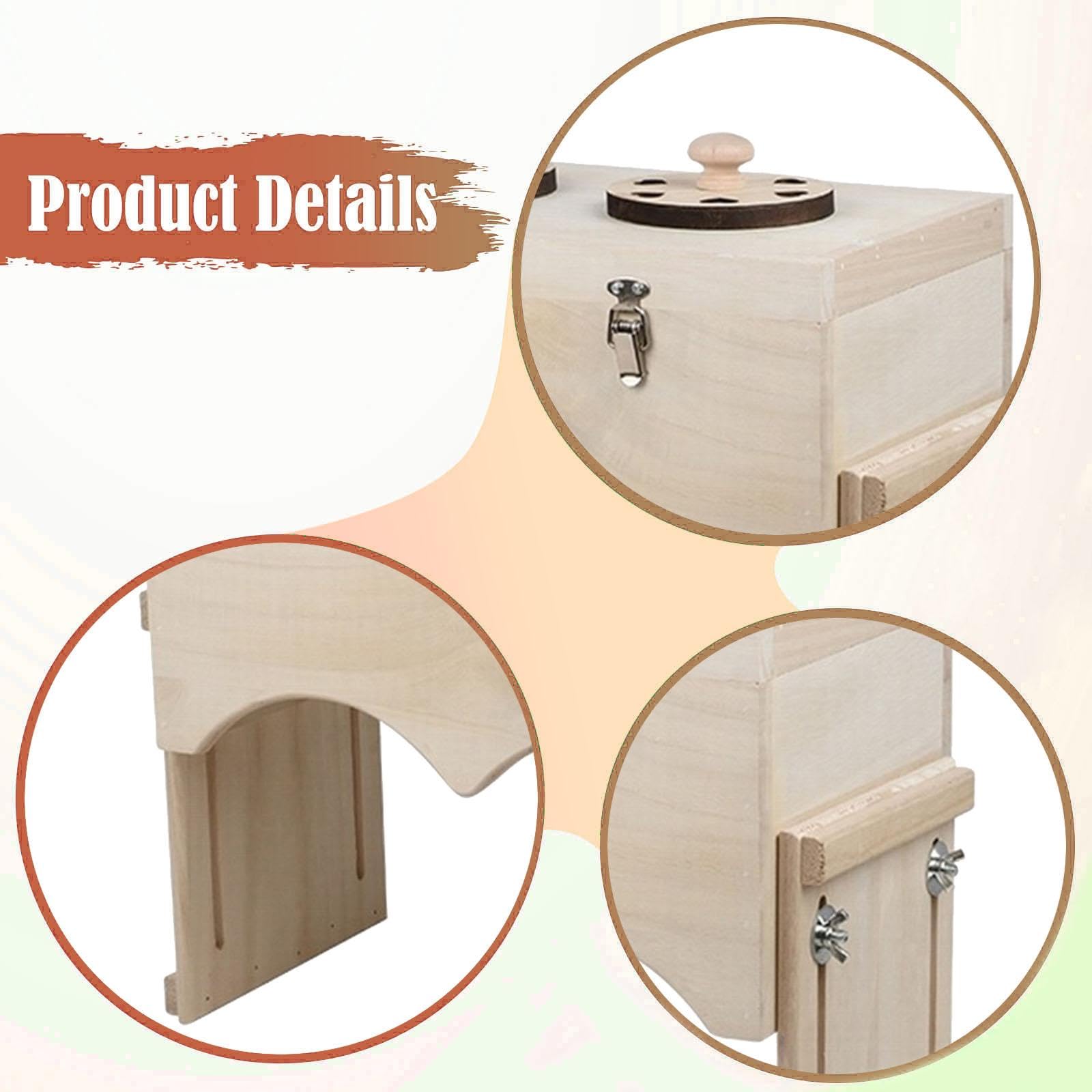 Amagogo Scatola per, bruciatore per, strumento per ustioni, regalo in legno per agopuntori, comodo ed ergonomico, strumento, L