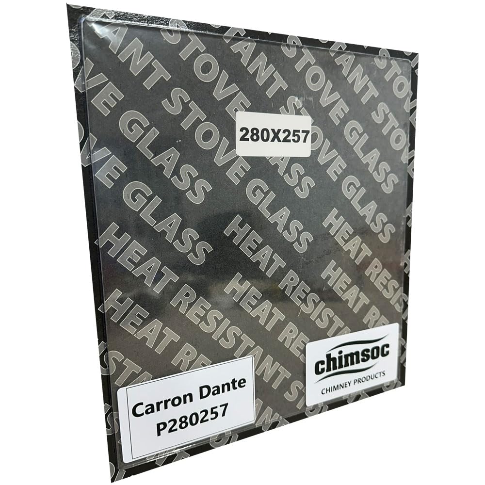 Chimsoc Clear Replacement Stove Glass - Carron Dante (280Mm X 257Mm Rectangular)