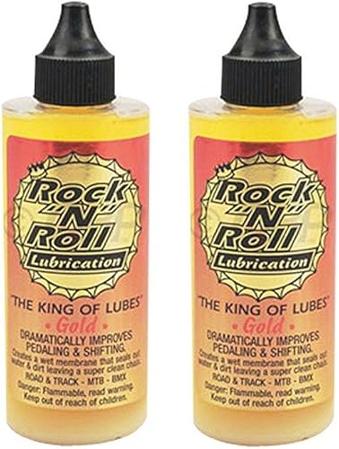 Rock N Roll Lubricante de cadena de oro, 4 onzas (paquete de 2) Rock N Roll Lubricante de cadena de oro, 4 onzas (paquete de 2)