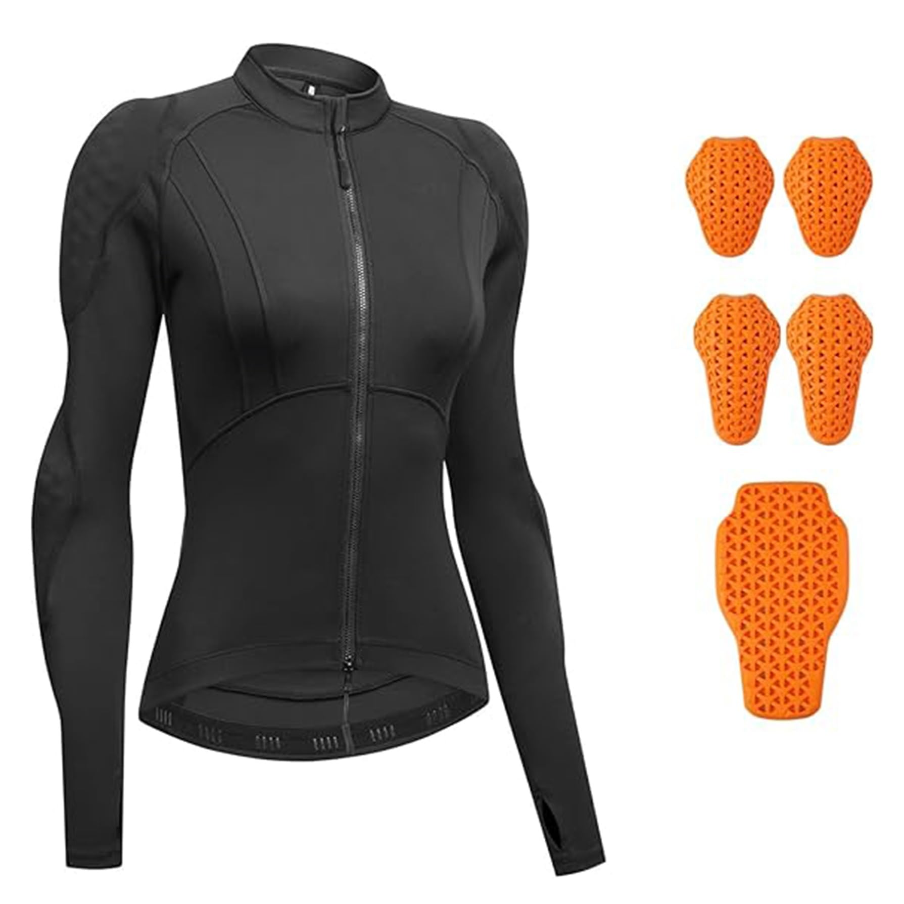 Veste de moto for femmes avec chemise rembourrée blindée certifiée CE | Veste chemise moto en maille avec coussinets arrière,veste protection for équipement vélo Sport d'été(Black,XL)