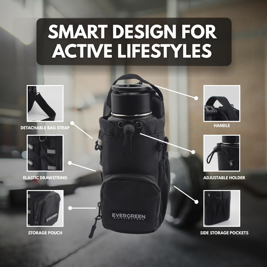 Magnetic Gym Bags for Men and Women - Crossbody Water Bottle Carrier Bag with Phone Pocket - Small Gym Bag Perfect for Organizing Gym Accessories - Image 4