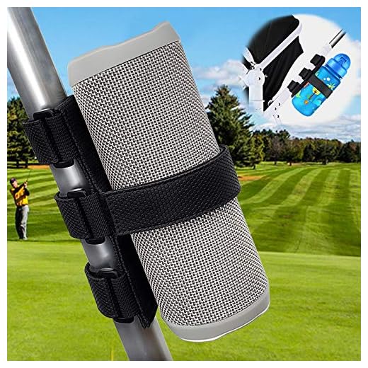 Upgraded Portable Speaker Mount for Golf Cart Railing Bike,TOOVREN Wireless Bluetooth Speakers/Water Bottle Holder Adjustable Strap fit Most Speaker,Golf Cart Accessories Applicable to Rail/Cross bar