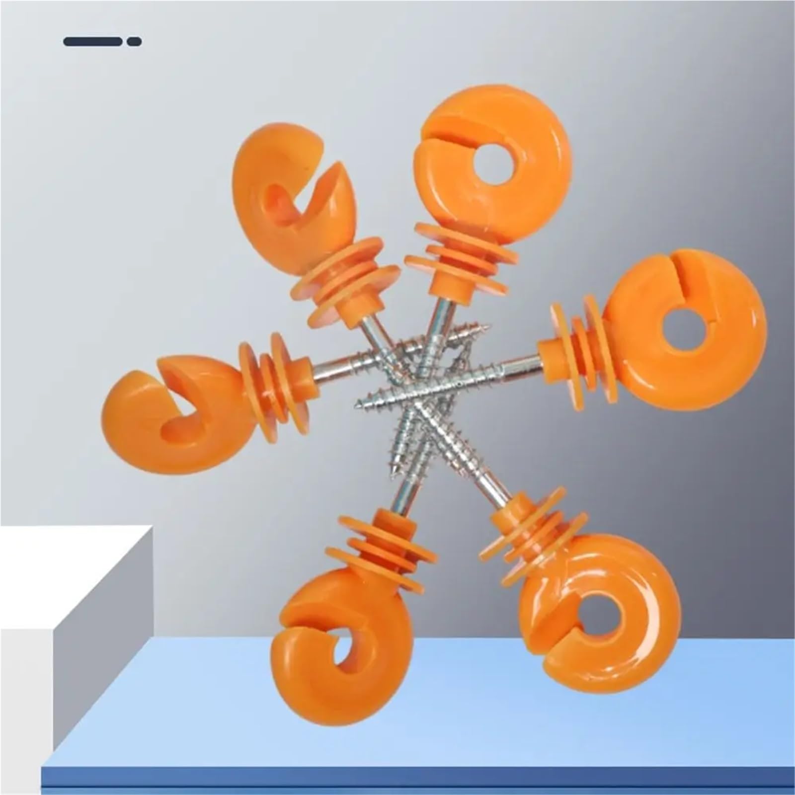 100 Stück Einschraub-Holzpfostenschraube, abgewinkelter Schlitz, hervorragender Isolierzaunringisolator, regenfest, sonnenfest, elektrische Zaunisolatoren Für Holzpfähle(Black)