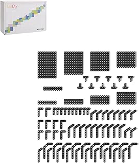 JoySeed Technical Parts Pieces Cars Gears Building Block MOC Connectors Accessories Compatible with Lego Technic - Black