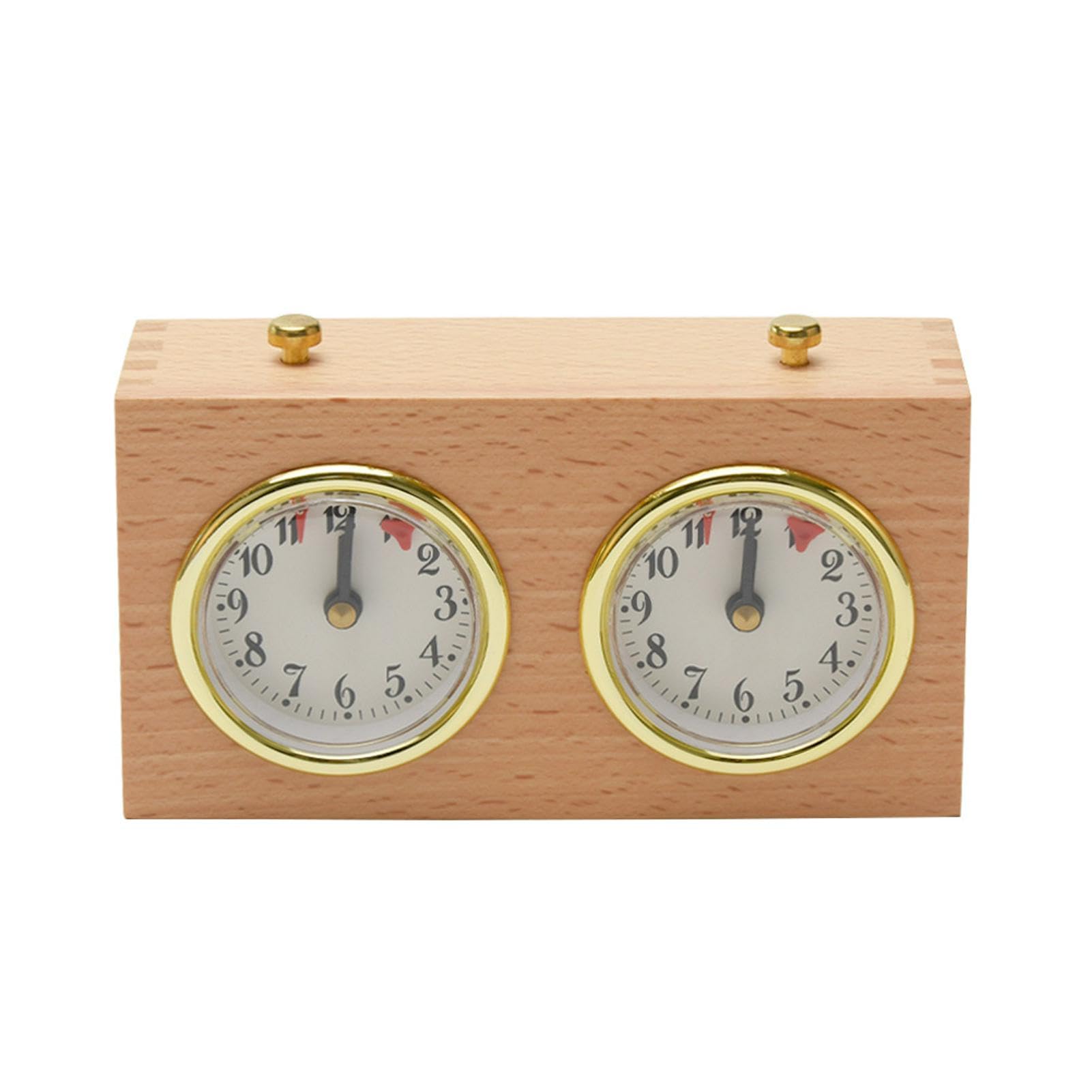 Photo 1 of Chess Clock Timer,Board Game Analog Wooden Competition Timing Tools High Accuracy Mechanical Chess Timer for Various Games(Color:Wood)