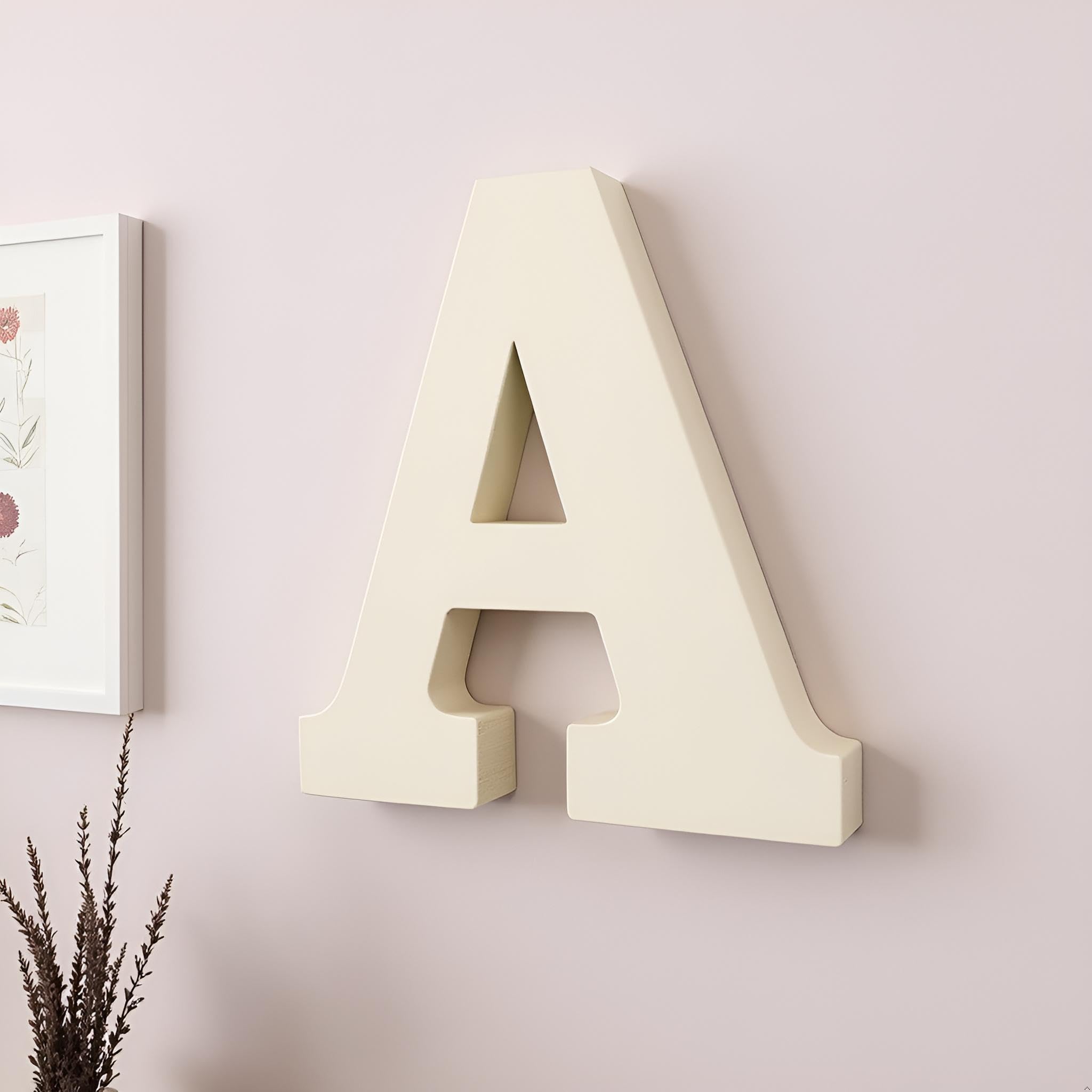 AKDAMA Wooden A Letter- English Upper Case Alphabets Cutouts for Art and Craft Work (A_White_15x2.5 cm)-image-19