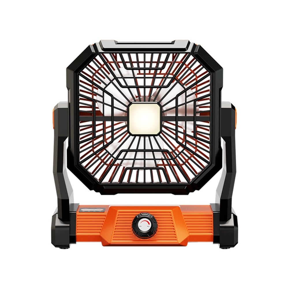 Ventilateur de camping rechargeable USB puissant à grande autonomie avec lumière