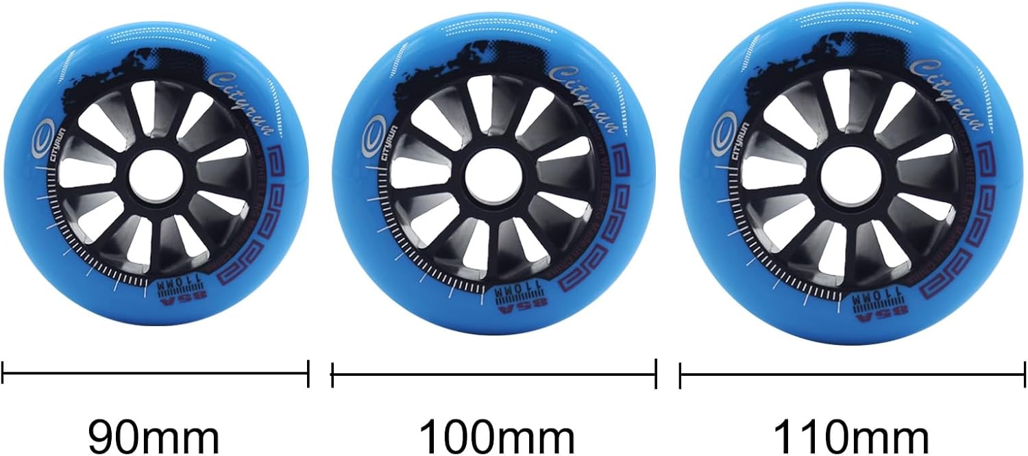 Inline Skate Wheels Outdoor & Indoor 90mm100mm110mm 85a Black Blue Red Roller Skating Wheels Roller Skate Wheel Replacement (6/8-Pack)