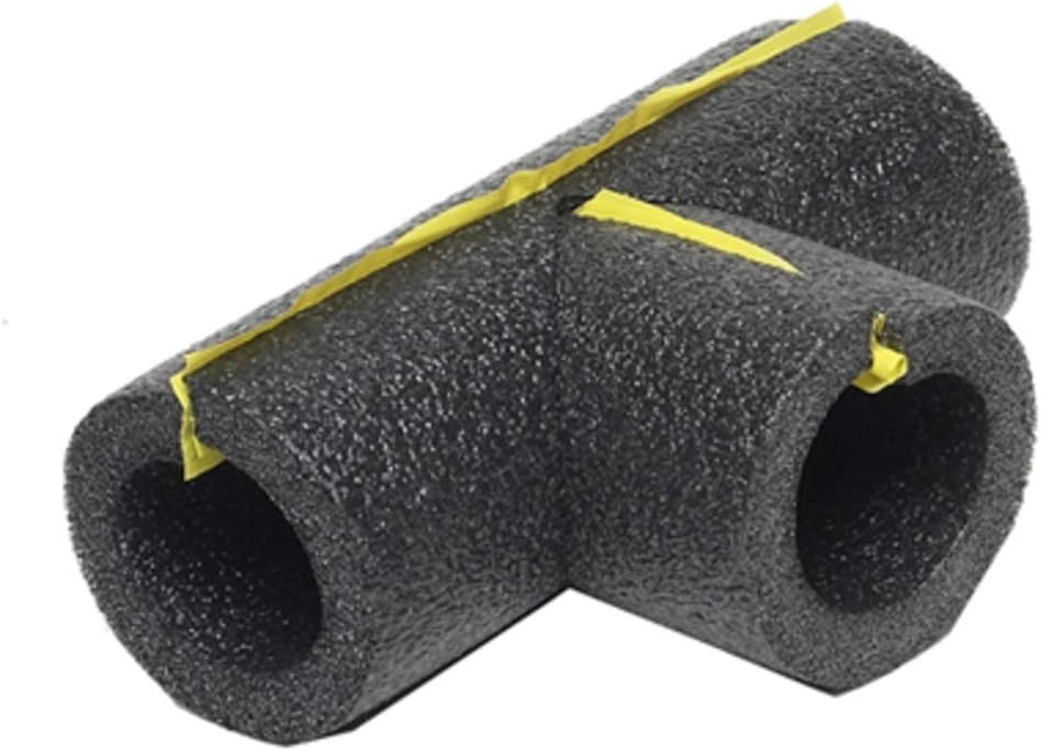 Tee Pipe Insulation, Polyethylene Foam, Gray, For 3/4-In. Copper Pipe