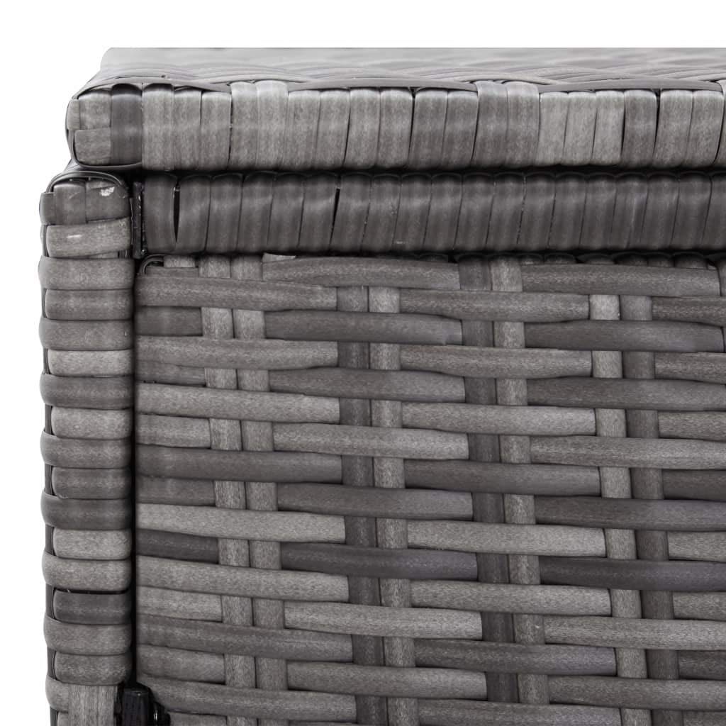 Mülltonnenbox für 2 Tonnen, Poly Rattan Anthrazit, 148×77×111 cm, Outdoor & Gartenlagerung