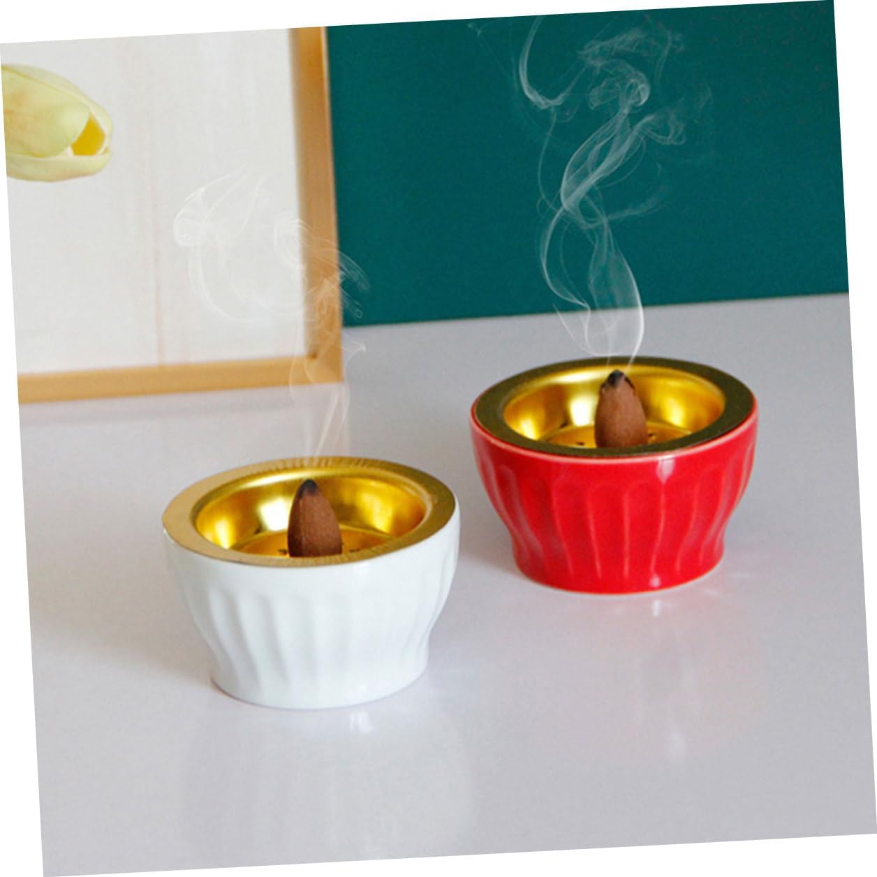 Ceramic Incense Burner Decorative Censer for Bedroom Office White image 5
