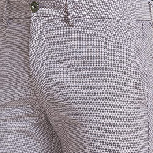 Image of Colorplus Men's Poly Cotton Blend Yarn Dyed Pattern Contemporary Fit Flat Front Casual Trouser