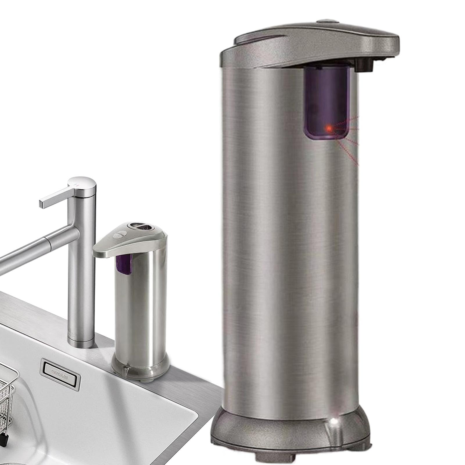 Dispensador automático de jabón sin contacto, dispensador de lavado a mano - Dispensador de Jabón de Cocina 250ml | Dispensador automático de loción para ducha con control de volumen ajustable para es