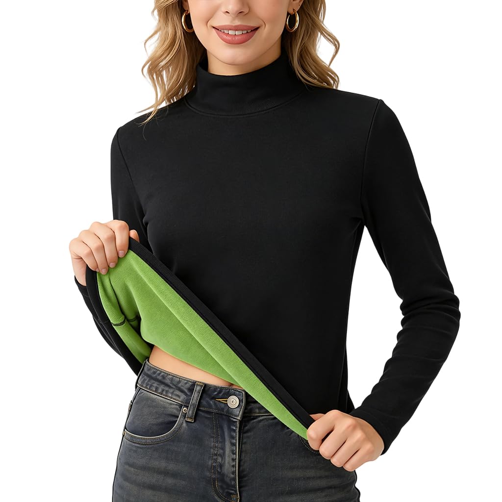 Womens Long Sleeve Basic Shirts Crew Neck Slim Fitted Compression Gym Workout Athletic Underscrubs Tops, XL