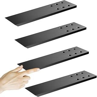 Hidden Granite Countertop Support Brackets 4 Pack 12" L x 2.5" W,3/8" Thick Heavy Duty Counter top Brackets,Flat Black Wall Mount Support Countertop Overhang Support for Quartz, Wood, Concrete,Island
