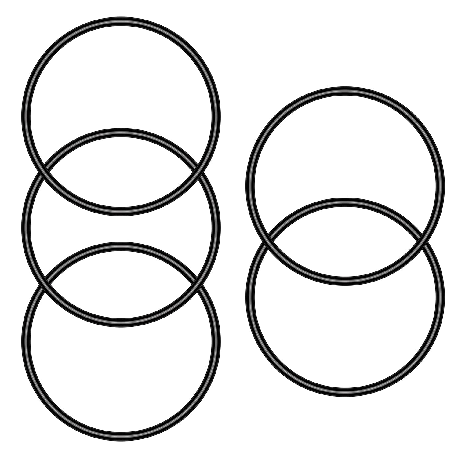 Othmro 5pcs O-Rings Gasket kit, 50mm OD 42mm ID 4mm Width, Nitrile Rubber Washers Sealing Gasket Rings, Washers Seal & Auto Quick Repair