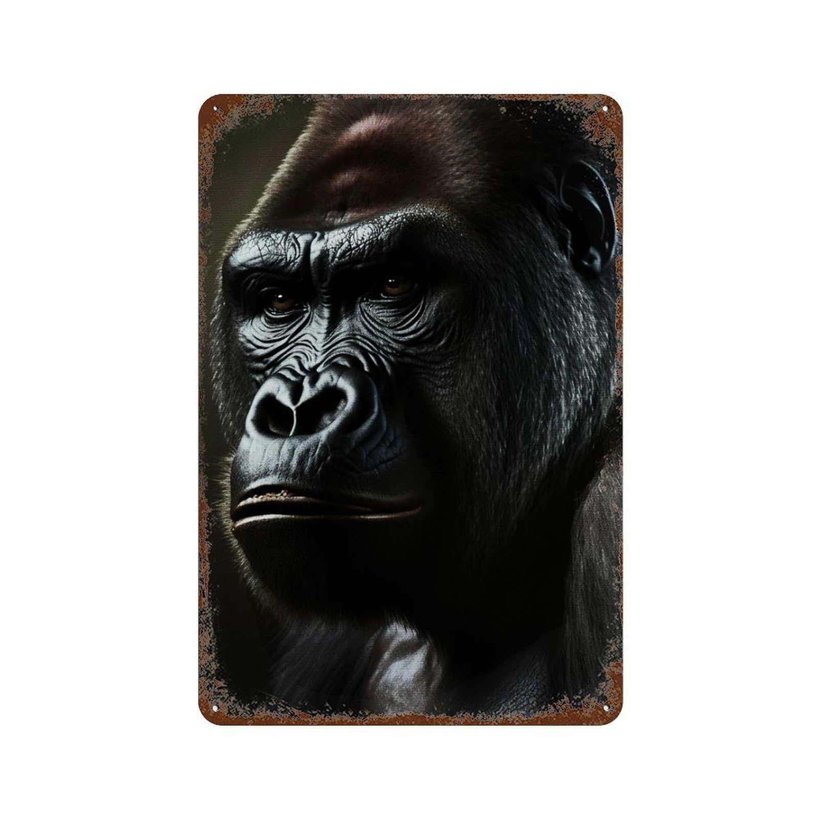 Black Gorillas Decorative Tin Sign 11.8"x7.9", Shabby Chic Decor for Garage, Pub Or Kitchen
