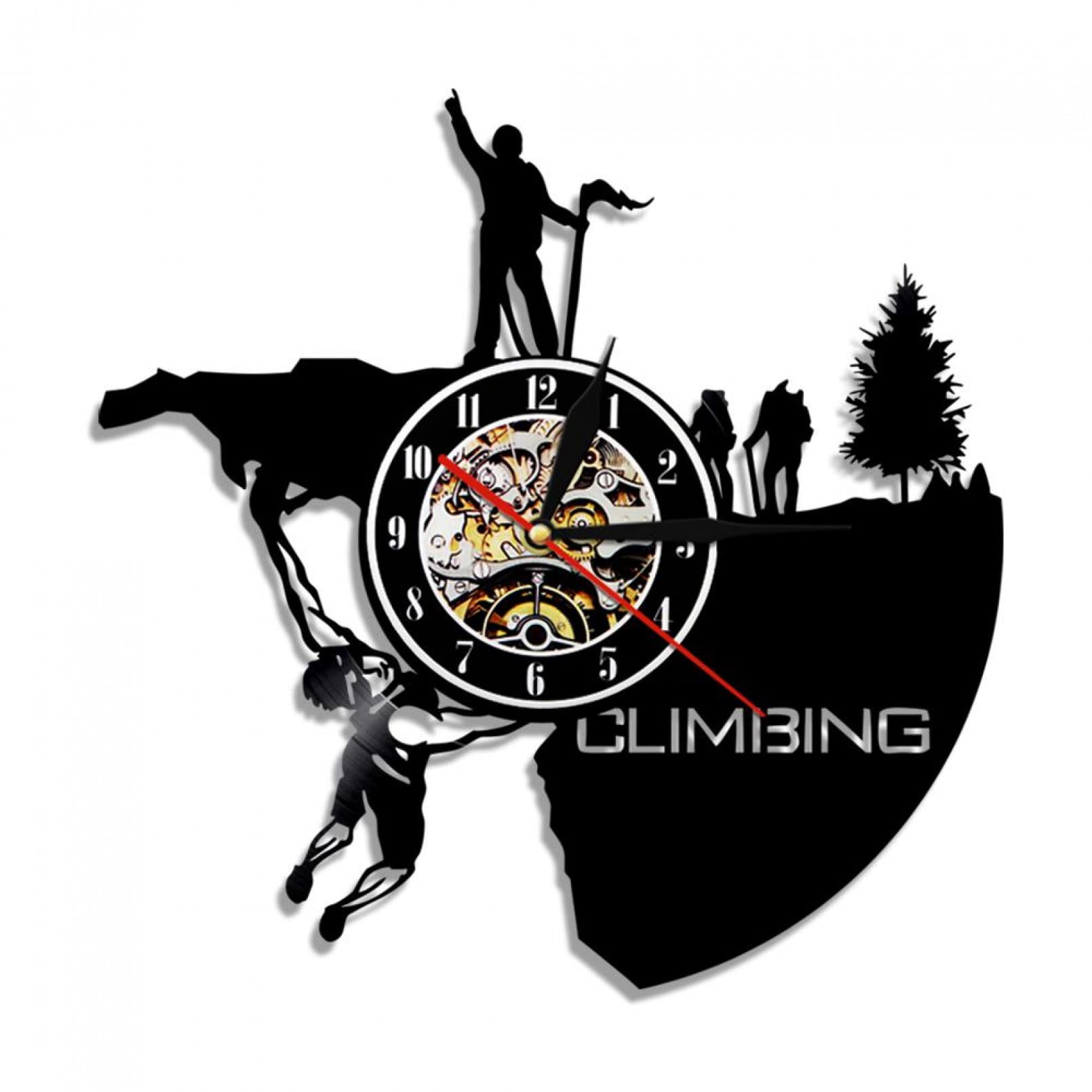 suhang Climbing Wall Clock Gift For Climber Rock Mountain Climber Everest Gift Home Decor