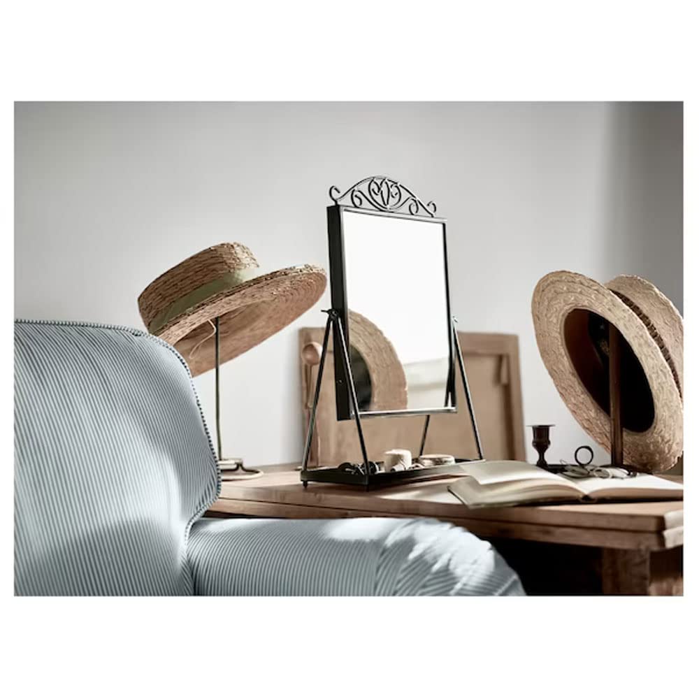 Ikea KARMSUND Turnable Table Mirror with Small Tray Under The Mirror for Jewellery Items, Small Beauty Items 4
