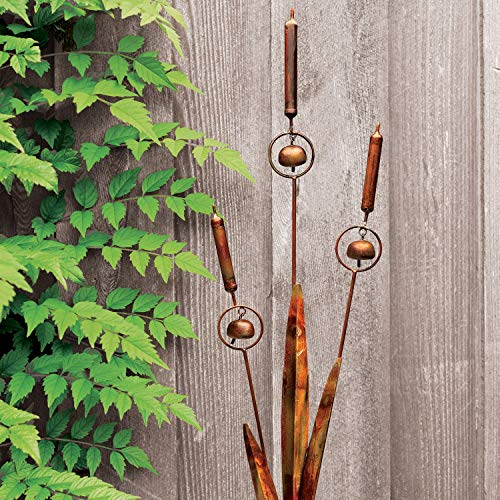 Happy Gardens Triple Cattail Flamed Garden Stake