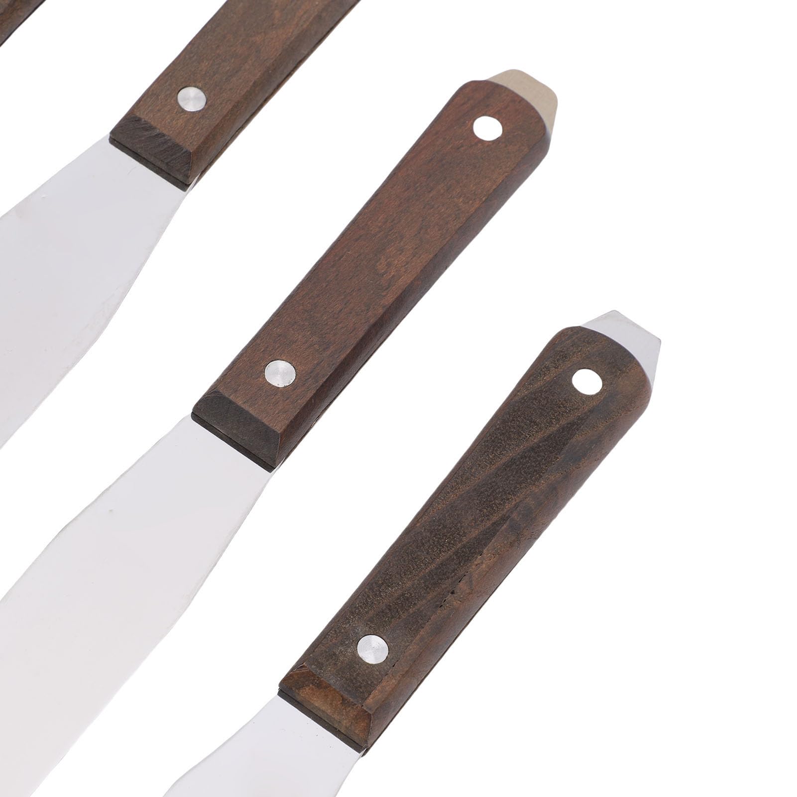 Cryfokt Juego de Espátula para Glaseado Recta, Herramientas de Acero Inoxidable de para Decoración de Pasteles y Repostería, 6 uds.